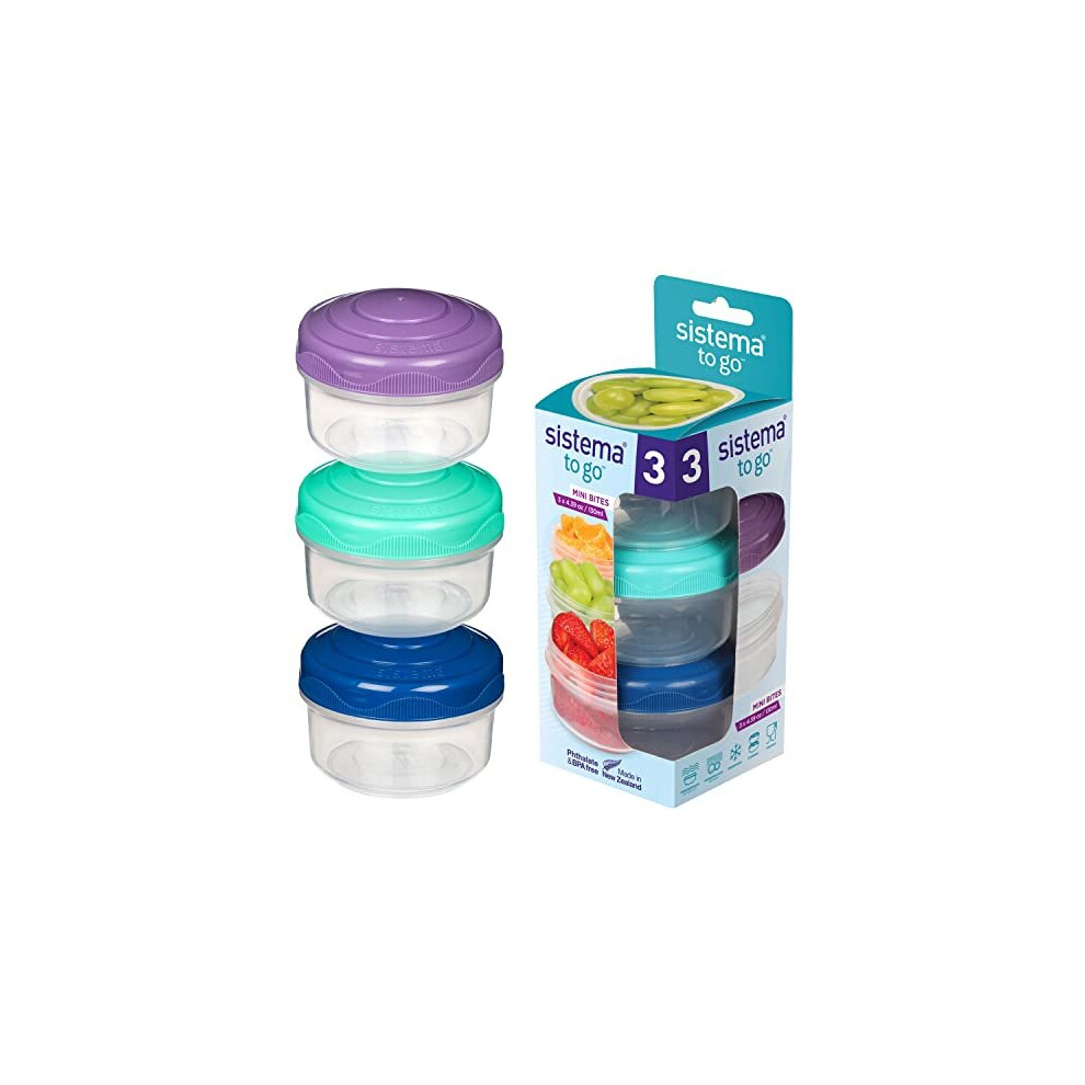 To Go Mini Bites Assorted Colours 130 ml Recyclable with TerraCycle 3 Count