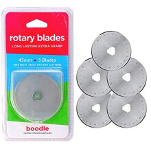 45mm Rotary Cutter Blades 5 Pack for Olfa Etc Case SKS7 Steel