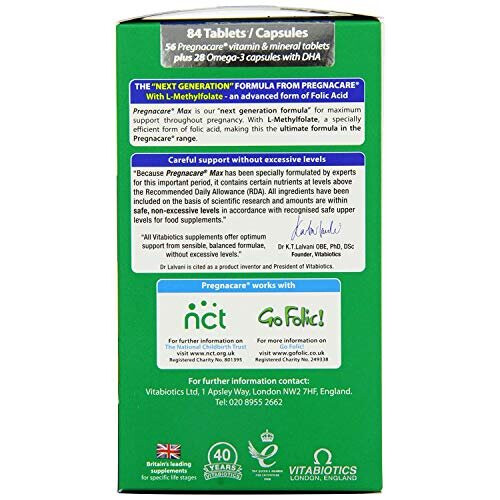 Pregnacare Vitabiotics Pregnacare Max Capsules Tablets 28 56s 3 Pack 1