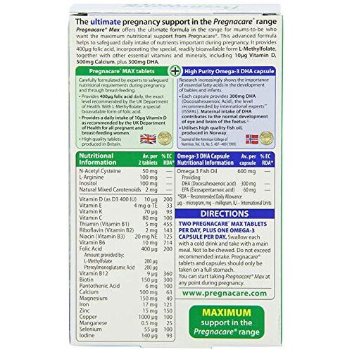 Pregnacare Vitabiotics Pregnacare Max Capsules Tablets 28 56s 3 Pack 2