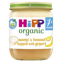 Mango Banana topped with Yogurt Baby Food Jar 7 Months 6 x 160g