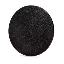 Black Foil 25cm1 Pc 10inch Pack of 1 Individually Wrapped Sturdy Fibre Cake Drum Round D002 Board