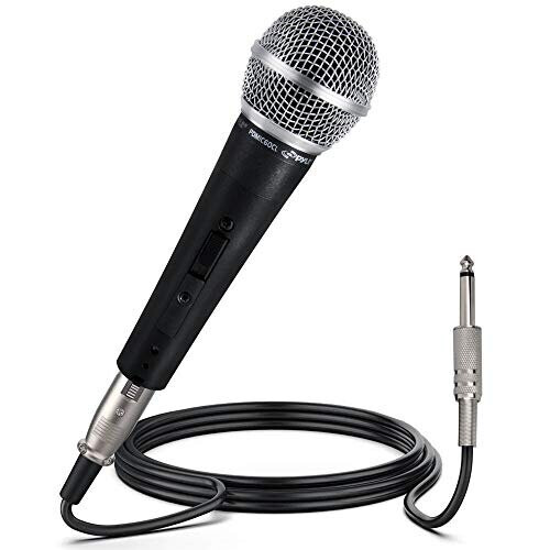 PDMIC59 Professional Dynamic Vocal Microphone Moving Coil Dynamic Cardioid Unidirectional Handheld Microphone with ONOFF Switch Includes 15ft XLR