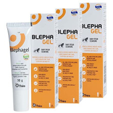 Eyelid Cleansing Gel Cooling Hydrating Sterile Gel for Daily Hygiene of Eyelids Eyelashes 3 x 30g