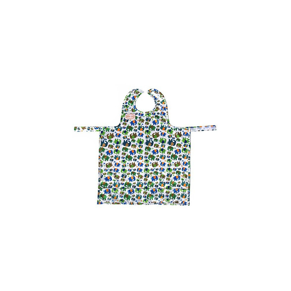 Bib-On A New Fullcoverage Bib And Apron Combination For Infant Baby Toddler Ages 04 Elephants