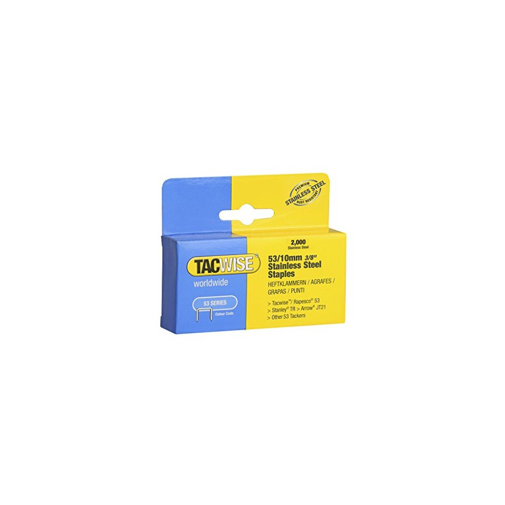 1270 Type 53 10 mm Heavy Duty Stainless Steel Staples Pack of 2000