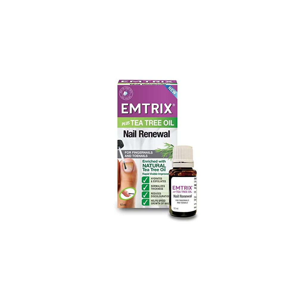 Emtrix Nail Renewal With Natural Tea Tree Oil For Damaged Nails Nail Strengthener And Healthy Nail Growth Product For Fingernails And Toenails Vegan Friendly