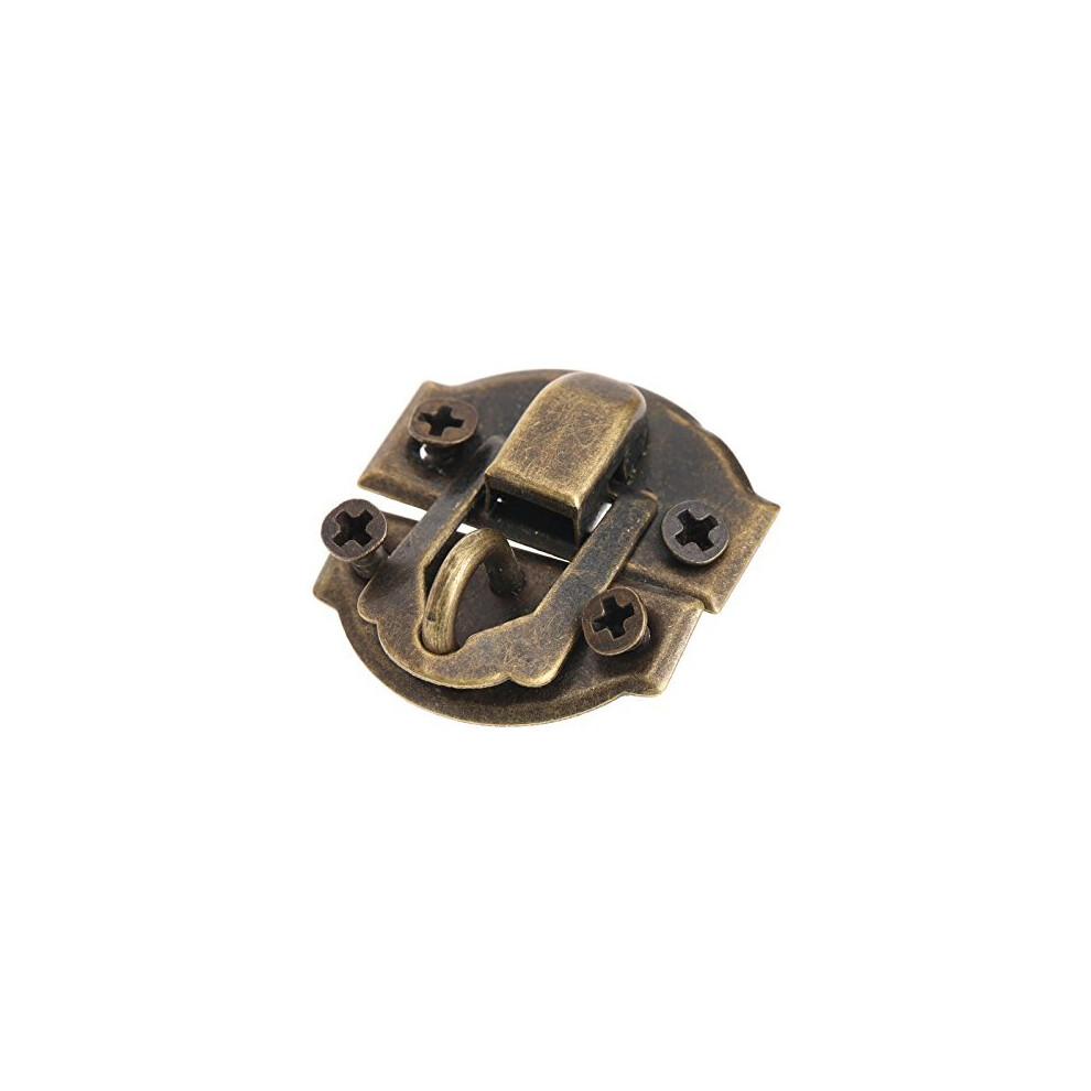10Pcs Box Latch Antique Brass Decorative Hasp Jewelry Wooden Box Hasp Latch Lock With Screws 711081894432