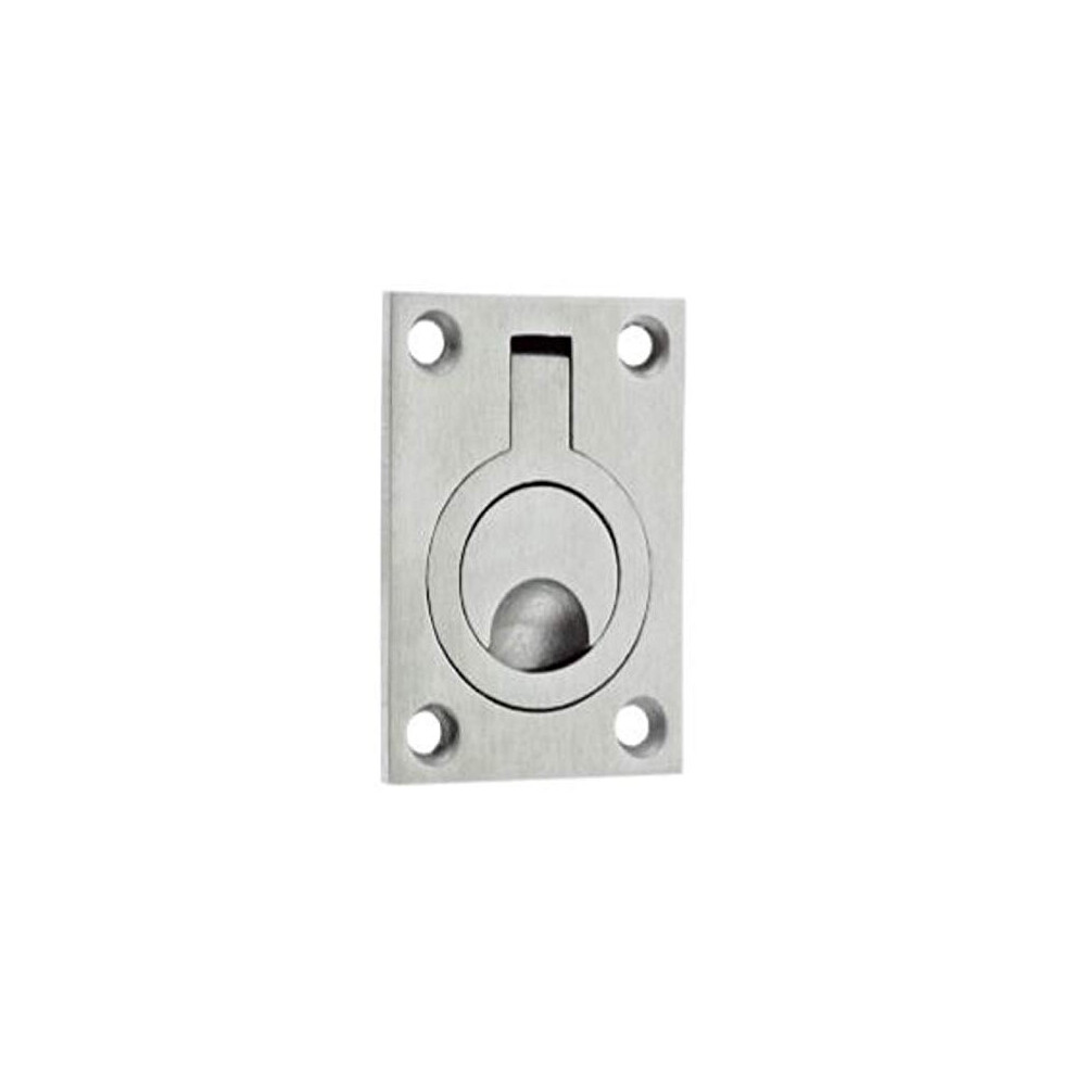 Solid Flush Ring Pull Handle 44Mm X 62Mm Satin Stainless Steel 5055364119825