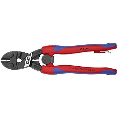 Knipex CoBolt Compact Bolt Cutter black atramentized with slim multicomponent grips with integrated tether attachment point for a tool tether 200 mm 2