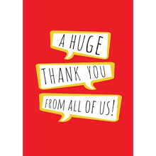 A Huge Thank You from All of Us A4 Card Large Thank You Card Large Leaving Card Large Teacher Card