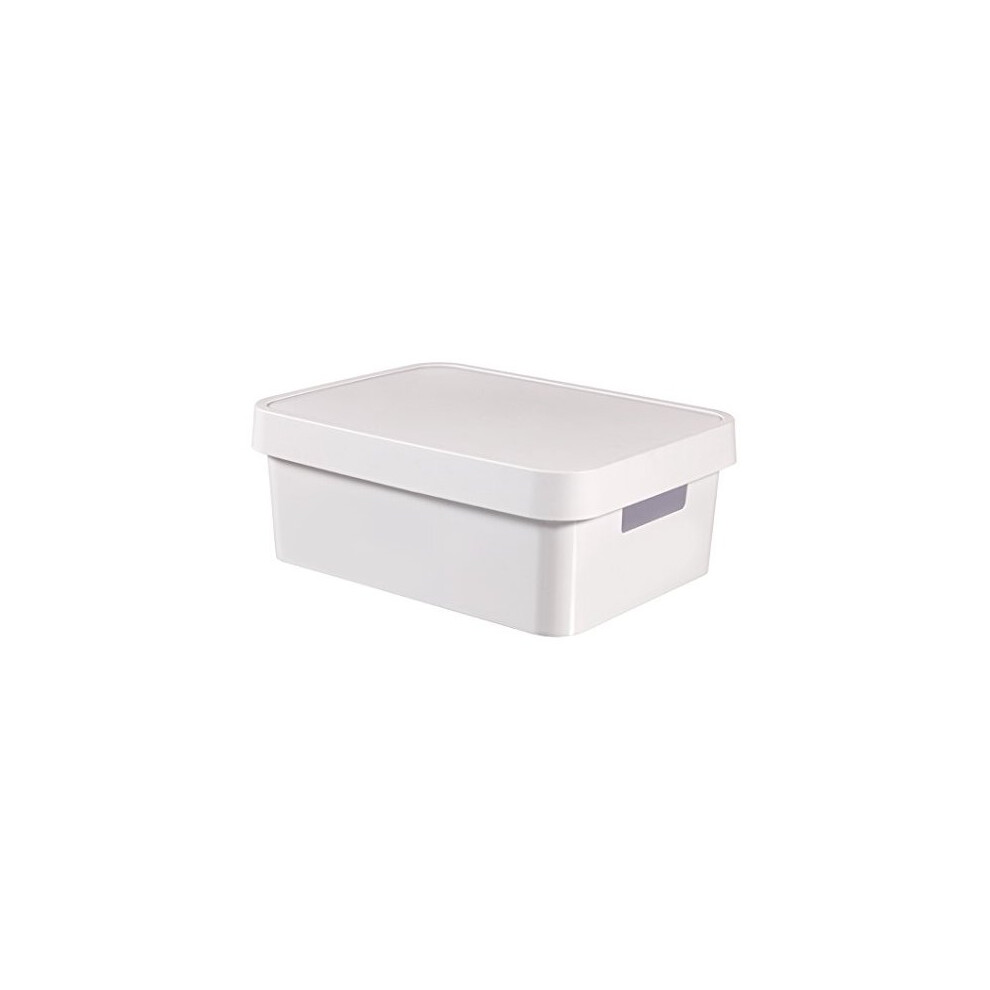 04752n2300Infinity White Plastic Storage Box with Lid 27x 363x 138cm 11Litres