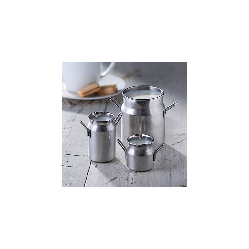 drinkstuff Stainless Steel Mini Milk Churn 475oz 135ml Novelty Cream Jug for Tea Coffee Service