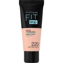 Fit Me Foundation Matte Poreless Full Coverage Blendable Normal to Oily Skin 220 Natural Beige 30ml
