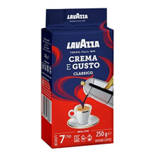 Lavazza Crema e Gusto Classico Ground Coffee 8 Packs of 250g Ideal for Moka Pot or Filtered Coffee Rounded Inviting Taste Intensity 710 Spicy Aromatic