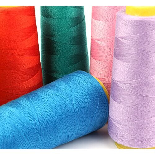 12 X 1500m Overlocking Sewing Machine Polyester Thread Spools for Serger Embroidery Quilting19200 Yards 2