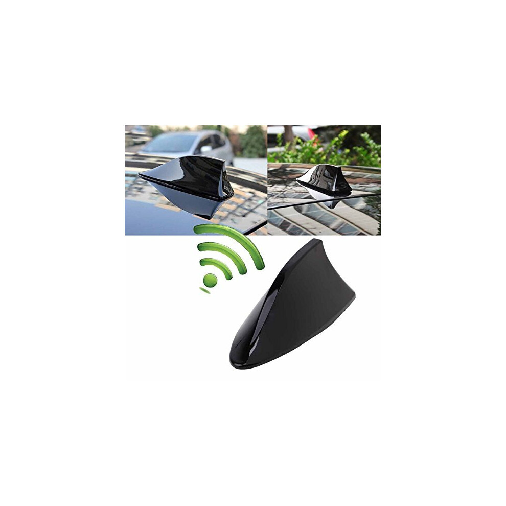 Car Shark Fin Antenna Aerial Universal Amfm Radio Signal For Auto Suv Truck Van With Adhesive 701622696410