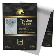 Tracing Paper Pad 39lb 9 x 12 100 Transparent Sheets Artist Quality