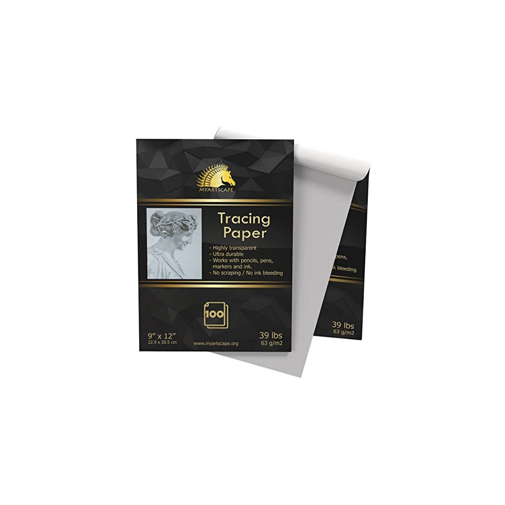 Tracing Paper Pad 39lb 9 x 12 100 Transparent Sheets Artist Quality