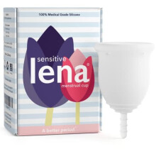 Sensitive Menstrual Cup Large Clear Heavy Flow Soft Patented Design Made in USA Comfortable Menstruation Cup Reusable Natural
