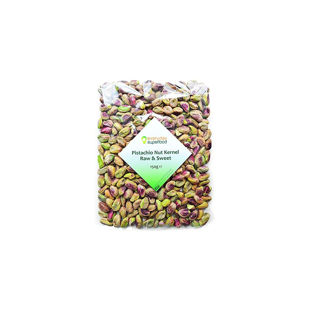 Shelled Pistachios Unsalted and Raw Pistachio Nut Kernels Ideal for Baking or as Snack Certified Vegan and Kosher 150g