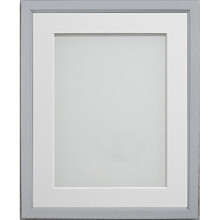 Drayton Range 10 x 8inch Grey Picture Photo Frame with White Mount For Image Size 8 x 6inch