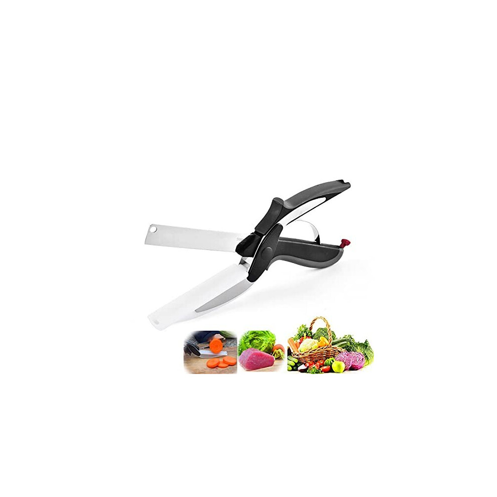 SystemsEleven Clever Cutter 2in1 Knife Cutting Board Scissors As Seen On TV