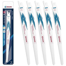 Reciprocating Saw Blade BiMetal Cobalt Sabre Saw Blades for Wood Demolition 225mm 6TPI R922DH 5Pack