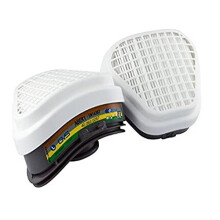 GVS SPR492 Pair of ABEK1P3 Replacement Filters for Multiple Gases Vapours and DustGreyWhite