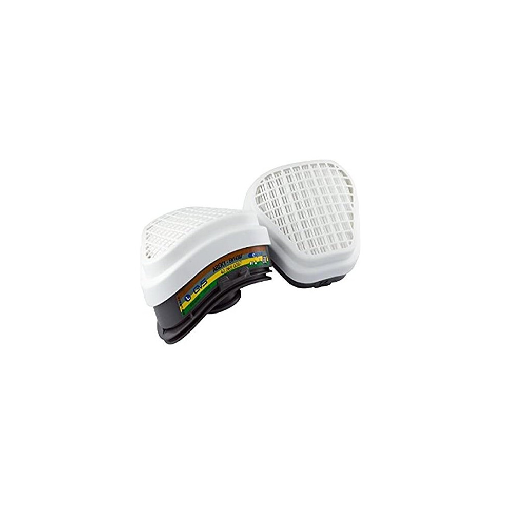 Gvs Spr492 Pair Of Abek1p3 Replacement Filters For Multiple Gases Vapours And Dustgreywhite 5060233801015
