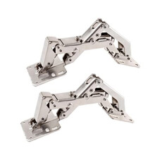 2X Qrity Pack of Kitchen Cabinet Door Hinges Cupboard Door 170 Degree Hinges 16 Fixing Screws Large Angle Door Hinges No Slot Required Easy to Install