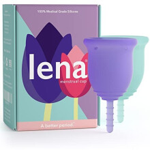 Menstrual Cup Reusable Period Cup Tampon and Pad Alternative Regular and Heavy Flow Small and Large Purple and Turquoise