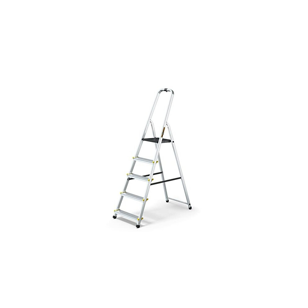 5 STEPS ALUMINIUM PROFESSIONAL LADDER, max 150kg