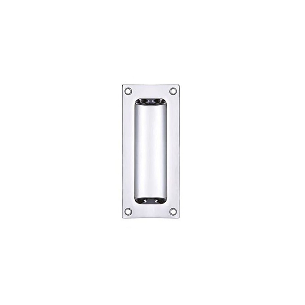 Fb90 Rectangular Recessed Flush Door Pull Handle 102 X 45Mm Polished Chrome 611745908195