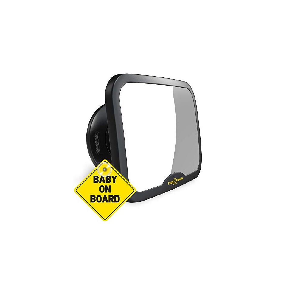 Royal Rascals Lockable Baby Car Mirror Safest Shatterproof Back Seat Mirror For Car Crystal Clear Rear View Car Mirror For Baby Baby Car Seat Mirror Car Seat