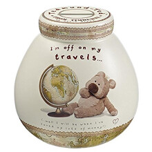 Ceramic Money BoxPot TEDMUND IM OFF ON MY TRAVELS 402572 Break To Open