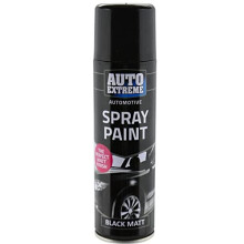 All Purpose Automotive Spray Paint 250ml Can Black Matt Finish Aerosol Metal Interior Exterior Fast Dry Excellent Coverage Adhesion Black Matt Single