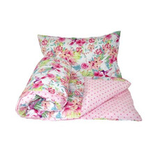 Reversible 2pcs Baby Bedding Set DuvetQuilt Cover Pillowcase 60x80cm for CribspramsMoses Baskets 17
