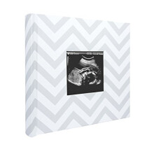 Baby Photo Album for Baby Girl or Baby Boy Gender Neutral Baby Memory Book Newborn Keepsake Gift For New And Expecting Parents Grey Chevron