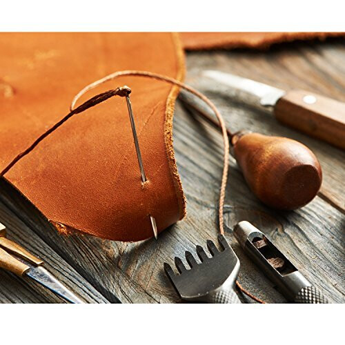 Largeeye Stitching Needles for Leather Projects with Clear Bottle 20 Pack 2