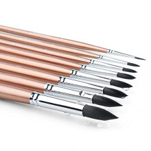 Round Watercolor Detail Paint Brushes Goat Hair 8pcs for WatercolorsAcrylicsInksGouacheOil and Tempera