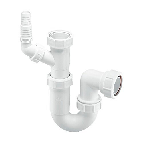 McAlpine WM15 Adjustable Sink Trap with 135 Degree Swivel Nozzle White