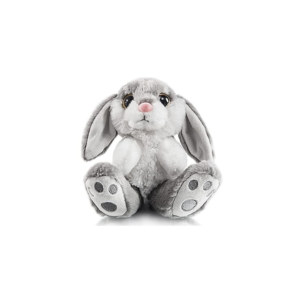 85 Easter Bunny Plush Rabbit Floppy Ear Sitting Bunny Stuffed Animal Gray Easter Gifts for Babies Kids Boys Girls