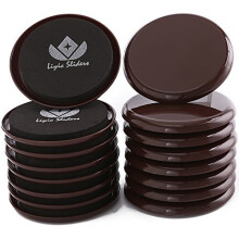 16 Pack Brown Reusable 312 inch Round Carpet Furniture Sliders35 Furniture Mover Reusable PadsFurniture SliderFurniture Moving Pads for