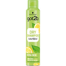 Schwarzkopf Got2b Dry Wash Shampoo Extra Fresh Pack of 3 x 200 ml