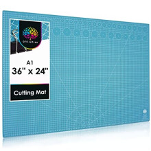 Cutting Mat A1 Self Healing Blue Cutting Board Craft 90 x 60 cm Double Sided Grid PVC 3 Layers Quilting for Sewing Crafting Modelling Scrapbooking