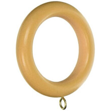 BH05956 10 Pcs Wooden Curtain Drapery Pole Rod Rings with Screw Eye Inner Diameter 45 mm 134 Inch Outer Diameter 64 mm 212 Inch Light Brown Pack of 10