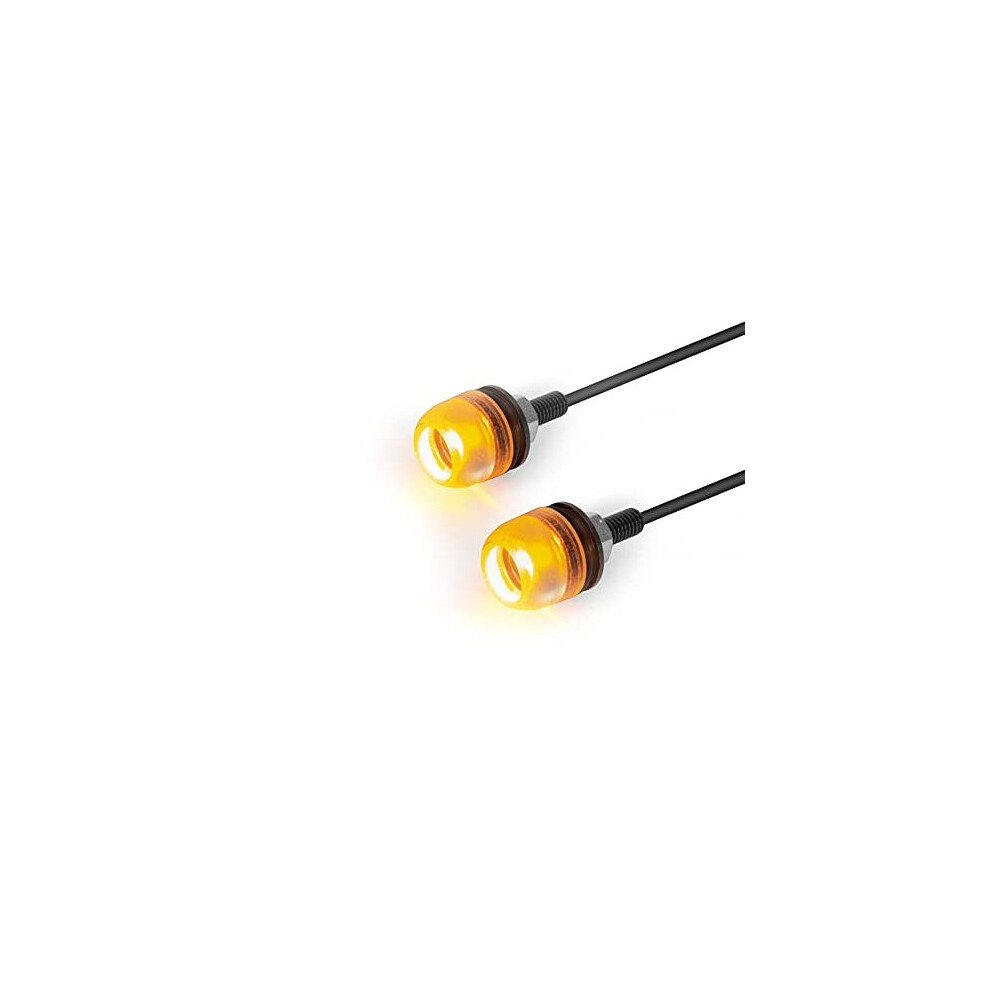 Motorcycle Led Indicators Small Micro Mini Turn Signals For Cafe Racers Scramblers Sports Bikes Motorbike Fits In Frame Tubes 5060502561718