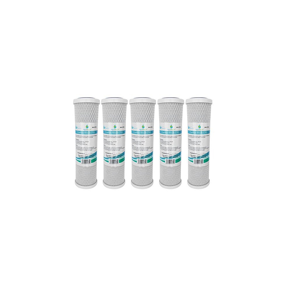 5X AHCTO5 10 Coconut Carbon Block Water Filter Cartridges for Drinking Water Systems Reverse Osmosis