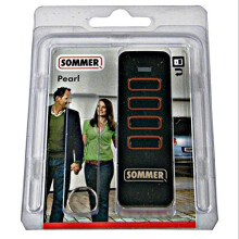 SOMMER Pearl remote control for garage door openers with SOMloq2 86895 MHz and 8688 MHz frequencies Black and Red